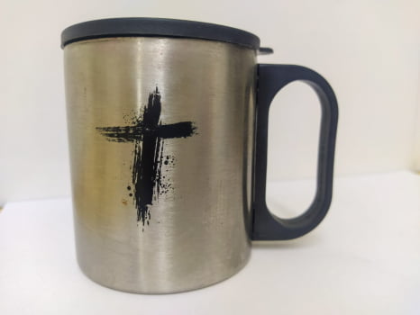 Caneca Inox Personalizada com Tampa Plástica