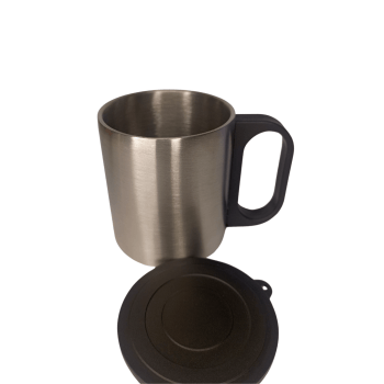 Caneca Inox 180 Ml Tampa Plástica Sem Personalização Café