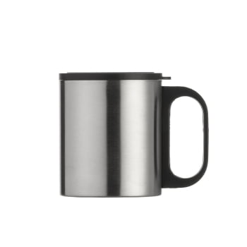 Caneca Inox 180ml Tampa Plástica Sem Gravação Kit Com 10 Un