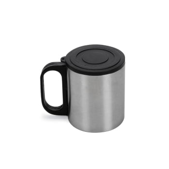 Caneca Inox 180ml Tampa Plástica Sem Gravação Kit Com 10 Un