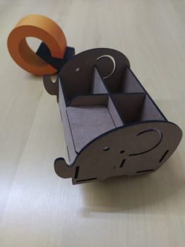 Mini Organizador De Mesa Infantil Formato Elefante