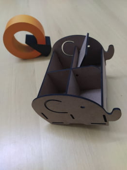 Mini Organizador De Mesa Infantil Formato Elefante